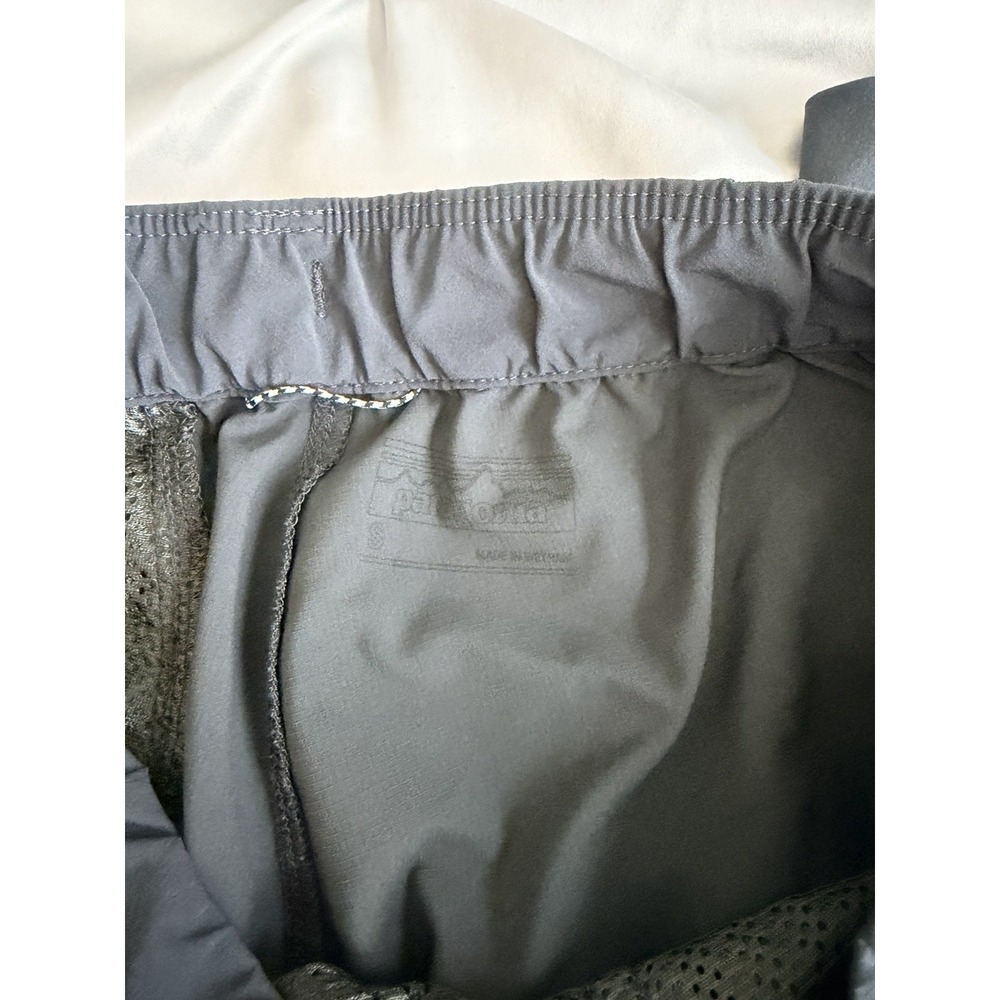 Patagonia Unisex Adults Sweatpants Gray Polyester Solid Drawstring Logo - Picture 3 of 9